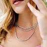 Graduated 5 Carat Diamond Tennis Necklace In 14 Karat White Gold, 17 Inches Image-3