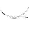 Graduated 5 1/2 Carat Diamond Tennis Necklace In 14 Karat White Gold, 18 Inches Image-5