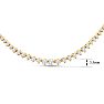 Graduated 6 1/2 Carat Diamond Tennis Necklace In 14 Karat Yellow Gold, 22 Inches Image-5