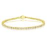 2.40 Carat Diamond Mens Tennis bracelet In 14 Karat Yellow Gold, 8 1/2 Inches Image-1