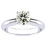 1.25 Carat Natural Diamond Solitaire Engagement Ring In 14K White Gold. Incredible Deal On A Diamond Much Bigger Than 1 Carat Image-1