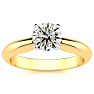 1.25 Carat Diamond Solitaire Engagement Ring In 14K Yellow Gold. Incredible Deal On A Diamond Much Bigger Than 1 Carat Image-1