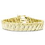 1 Carat Diamond Wave Bracelet With Yellow Gold Overlay, 7 Inches. Sold Out In 1 Day And Finally Back In Stock! Image-1