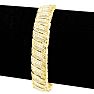 1 Carat Diamond Wave Bracelet With Yellow Gold Overlay, 7 Inches. Sold Out In 1 Day And Finally Back In Stock! Image-5