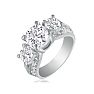 3 3/4ct Three Diamond Ring in 14k White Gold Image-2