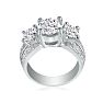 3 3/4ct Three Diamond Ring in 14k White Gold Image-3