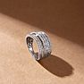1 Carat Baguette and Round Colorless Diamond Band Ring In Sterling Silver Image-7
