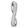 1 Carat Baguette and Round Colorless Diamond Swirl Hoop Earrings In Sterling Silver. These Are Fabulous New Earrings! Image-3