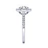 2 Carat Halo Diamond Engagement Ring in Platinum Image-4