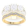 1/2 Carat Diamond Wedding Band Ring in 14 Karat Yellow Gold Image-1