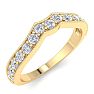 1/2 Carat Diamond Wedding Band Ring in 14 Karat Yellow Gold Image-2