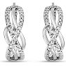 16 Diamond Infinity Diamond Hoop Earrings, 3/4 Inch. Brand New Gorgeous Style!   Image-2