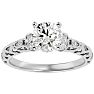 1 3/4 Carat Vintage Diamond Engagement Ring In 14 Karat White Gold Image-1