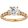 2 1/4 Carat Vintage Diamond Engagement Ring In 14 Karat Yellow Gold Image-1