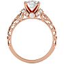 2 1/4 Carat Vintage Diamond Engagement Ring In 14 Karat Rose Gold Image-3