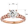 2 1/4 Carat Vintage Diamond Engagement Ring In 14 Karat Rose Gold Image-5