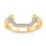 1/5 Carat Matching Diamond Wedding band In 14 Karat Yellow Gold Image-2