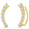 1/2ct Diamond Ear Climbers In 14K Yellow Gold Image-1