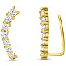 1/2ct Diamond Ear Climbers In 14K Yellow Gold Image-4