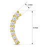 1/2ct Diamond Ear Climbers In 14K Yellow Gold Image-5