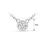 1/3 Carat Bezel Set Diamond Solitaire Necklace In Sterling Silver, 16-18 Inches Image-4