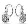 24 Diamond Antique Look Leverback Earrings, 3/4 Inch. Brand New Amazing Design! Image-4