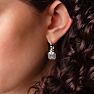 24 Diamond Antique Look Leverback Earrings, 3/4 Inch. Brand New Amazing Design! Image-6