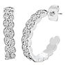 1/2 Carat Diamond Hoop Earrings, 1/2 Inch. New Pretty Style! Image-1