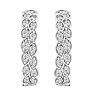 1/2 Carat Diamond Hoop Earrings, 1/2 Inch. New Pretty Style! Image-3