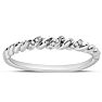 Dainty Diamond Band In Sterling Silver Image-1