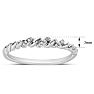 Dainty Diamond Band In Sterling Silver Image-5