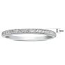 0.07 Carat Dainty Diamond Band In Sterling Silver Image-4