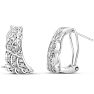 1/4 Carat Diamond Angel Wings Earrings In Sterling Silver Image-1