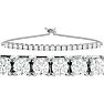 4 Carat Diamond Bolo Bracelet In 14 Karat White Gold, Adjustable 6-9 inches Image-1