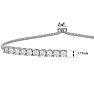 4 Carat Diamond Bolo Bracelet In 14 Karat White Gold, Adjustable 6-9 inches Image-6