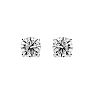 CLOSEOUT! 2 Carat Diamond Stud Earrings In 14 Karat White Gold, AGS Certified Image-3