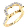 1/3 Carat Heart Shape Diamond Band In 14 Karat Yellow Gold Image-2