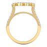 1/3 Carat Heart Shape Diamond Band In 14 Karat Yellow Gold Image-3