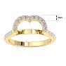 1/3 Carat Heart Shape Diamond Band In 14 Karat Yellow Gold Image-5