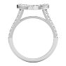 1/3 Carat Heart Shape Diamond Band In 14 Karat White Gold Image-3