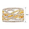 1/2 Carat Diamond Cocktail Ring In Yellow Gold Over Sterling Silver. Fabulous Style, Fiery Diamonds! Image-5