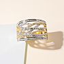 1/2 Carat Diamond Cocktail Ring In Yellow Gold Over Sterling Silver. Fabulous Style, Fiery Diamonds! Image-7
