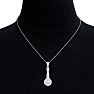 1 Carat Diamond Microphone Necklace In 14 Karat White Gold, 18 Inches Image-6