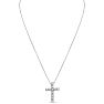 1/10 Carat Diamond Cross Necklace With Free Chain, 18 Inches.  Brand New Diamond Cross! Image-5
