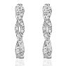 1/2 Carat Diamond Infinity Hoop Earrings, 1 Inch Image-3