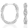 1/2 Carat Diamond Infinity Hoop Earrings, 1 Inch Image-4