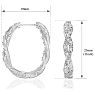 1/2 Carat Diamond Infinity Hoop Earrings, 1 Inch Image-5