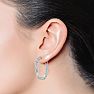 1/2 Carat Diamond Infinity Hoop Earrings, 1 Inch Image-6