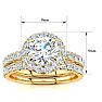 1 1/2 Carat Round Floating Halo Diamond ENGAGEMENT RING  in 14k Yellow Gold. Our Most Popular 2 Carat Round Bridal Set! Image-4