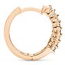 1/2 Carat Diamond Huggie Hoop Earrings In 14 Karat Rose Gold Image-4
